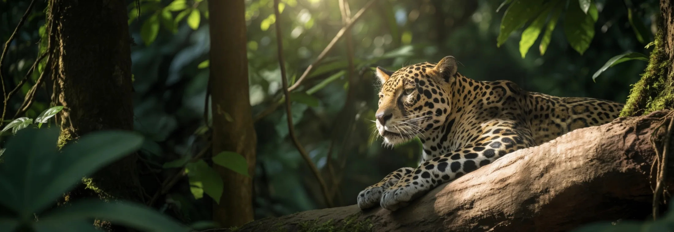 Jaguar (onca-pintada) im grünen Wald — Sinnbild der biologischen Vielfalt Brasiliens